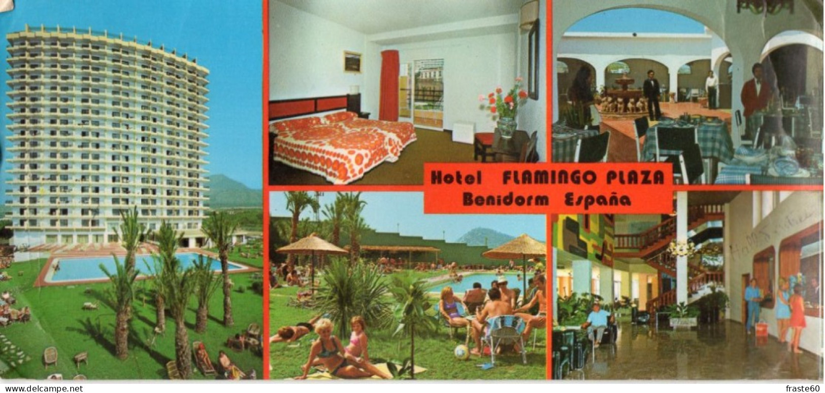 Benidorm - Carte Panoramique Hotel Flamingo Plaza ( Dim 22.5 X 10.5 Cm) - Other & Unclassified