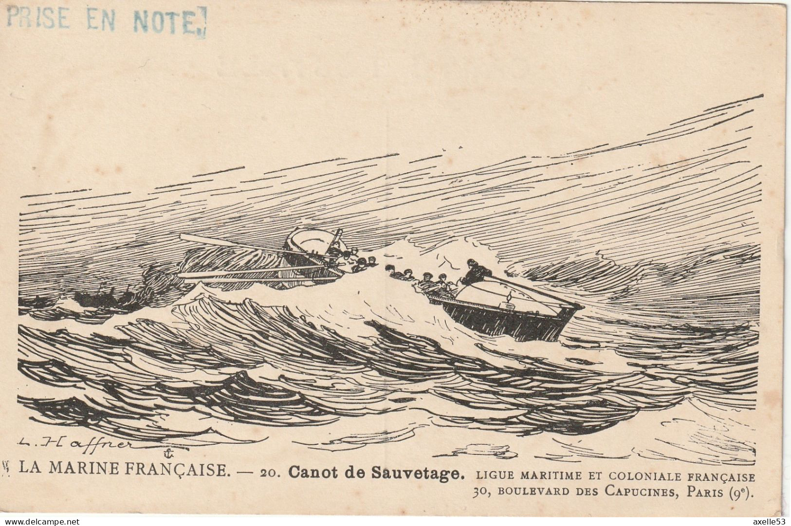 Ligue Maritime Et Coloniale Française  (10314) La Marine Française. 20. Canots De Sauvetage - Colecciones Y Lotes