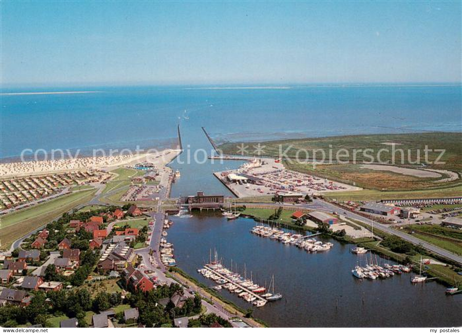 73667260 Carolinensiel-Harlesiel Ostfriesland Hafen Nordseebad Fliegeraufnahme C - Wittmund
