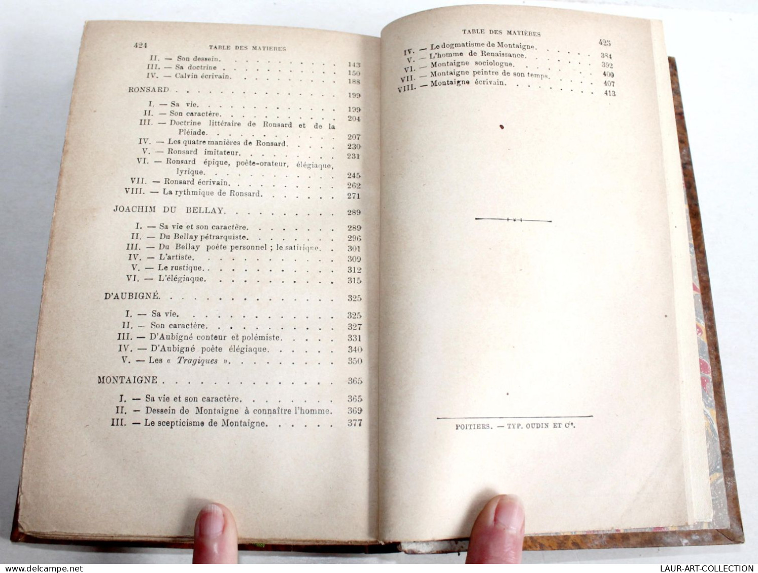 EMILE FAGUET SEIZIEME SIECLE ETUDES LITTERAIRES, RABELAIS MONTAIGNE.. 1895 OUDIN / ANCIEN LIVRE XIXe SIECLE (2204.45) - 1801-1900