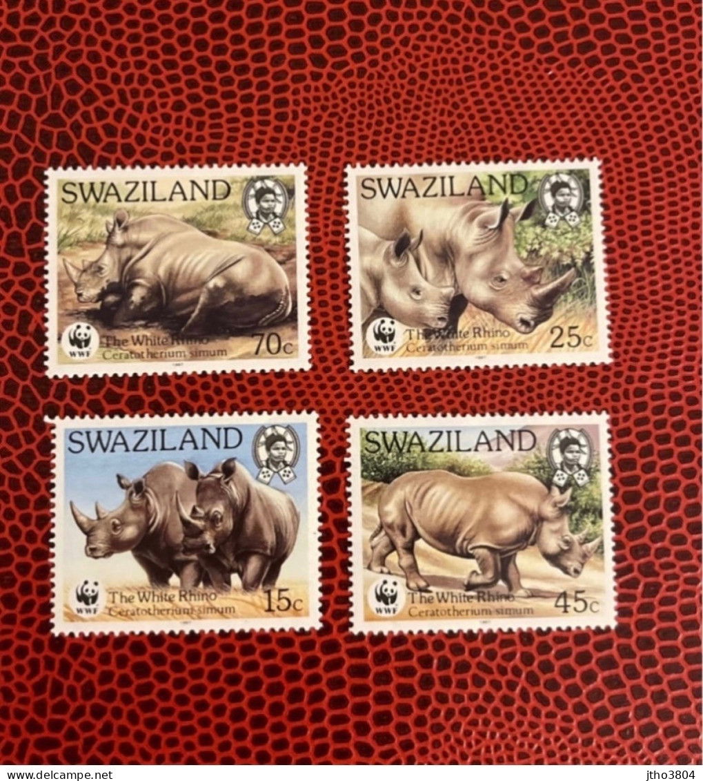SWAZILAND 1987 WWF 4v Neuf MNH ** YT 525 528 Mi 528 531Mamíferos Mammals Säugetiere Mammiferi Mammifère - Rhinozerosse