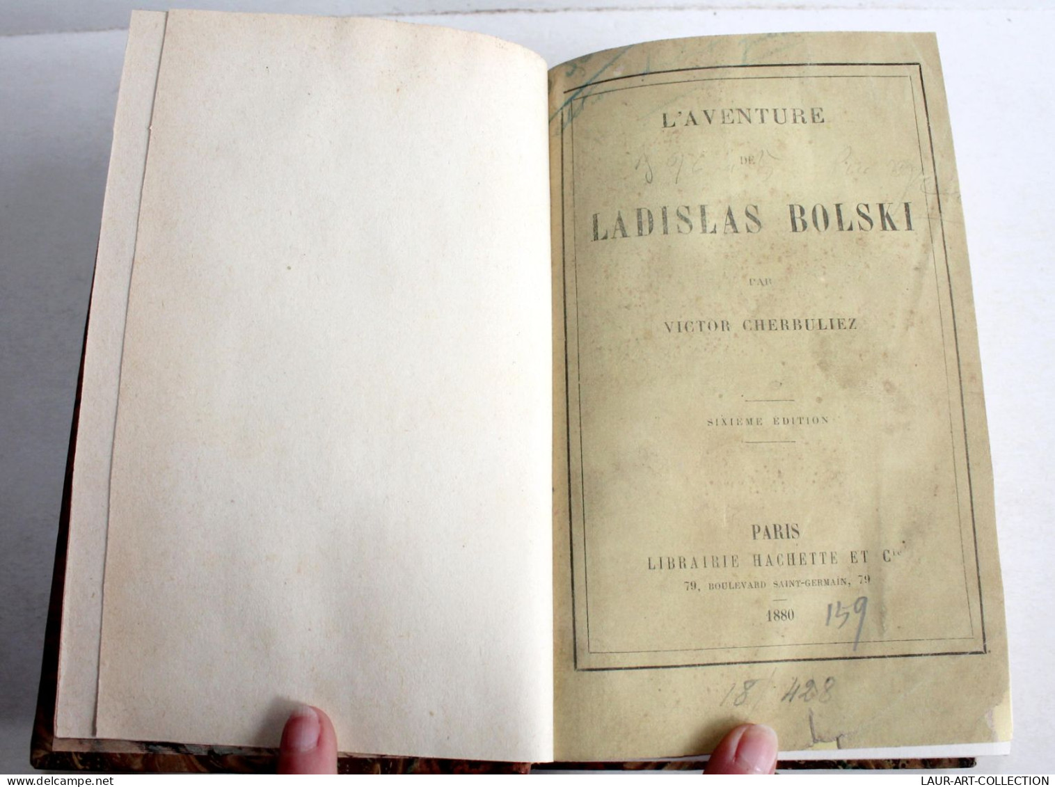 L'AVENTURE DE LADISLAS BOLSKI Par VICTOR CHERBULIEZ, 6e EDITION 1880 HACHETTE / ANCIEN LIVRE XIXe SIECLE (2204.46) - 1801-1900