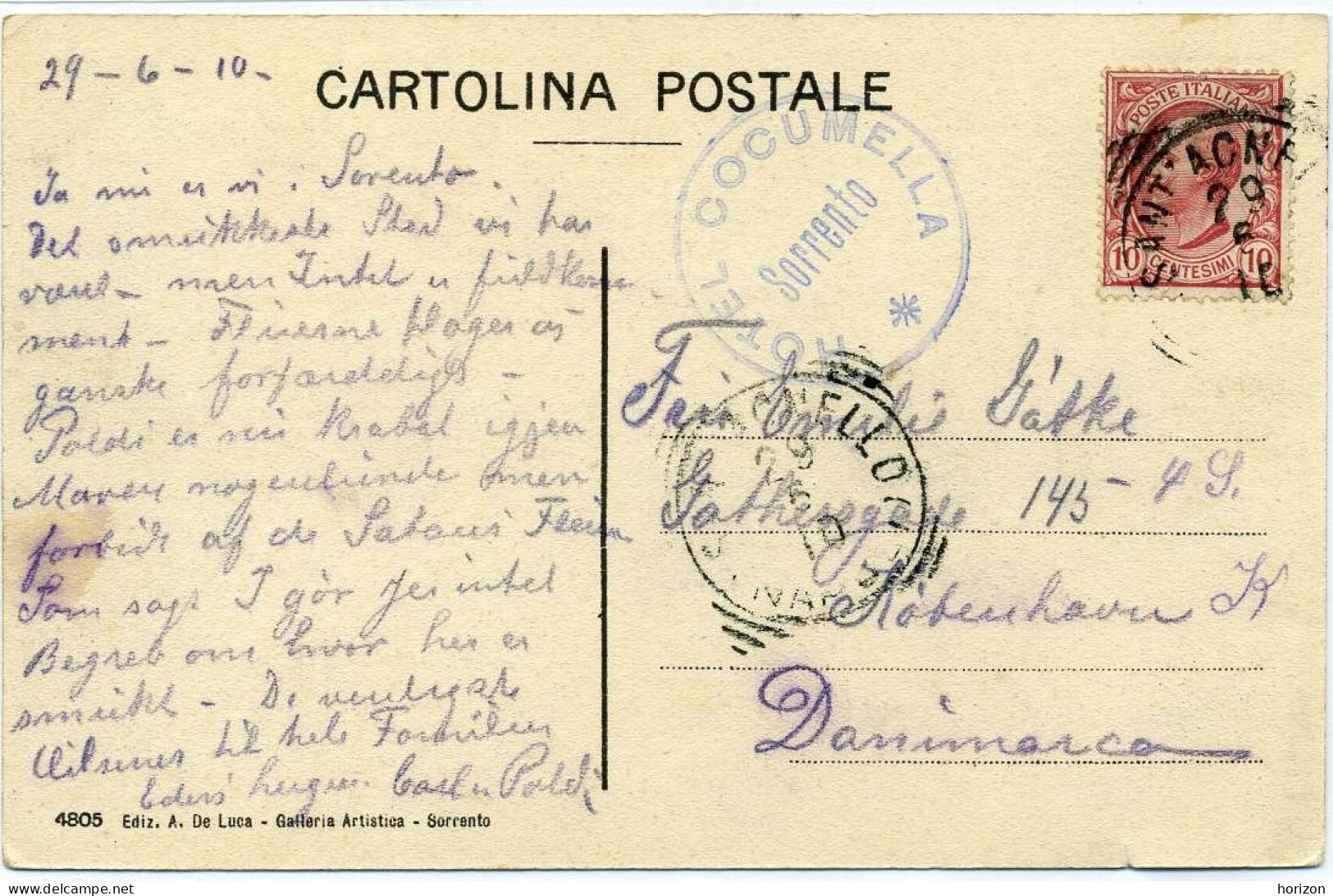 G.205  SORRENTO - Napoli - Panorama Da Capodimonte - 1910 - Otros & Sin Clasificación