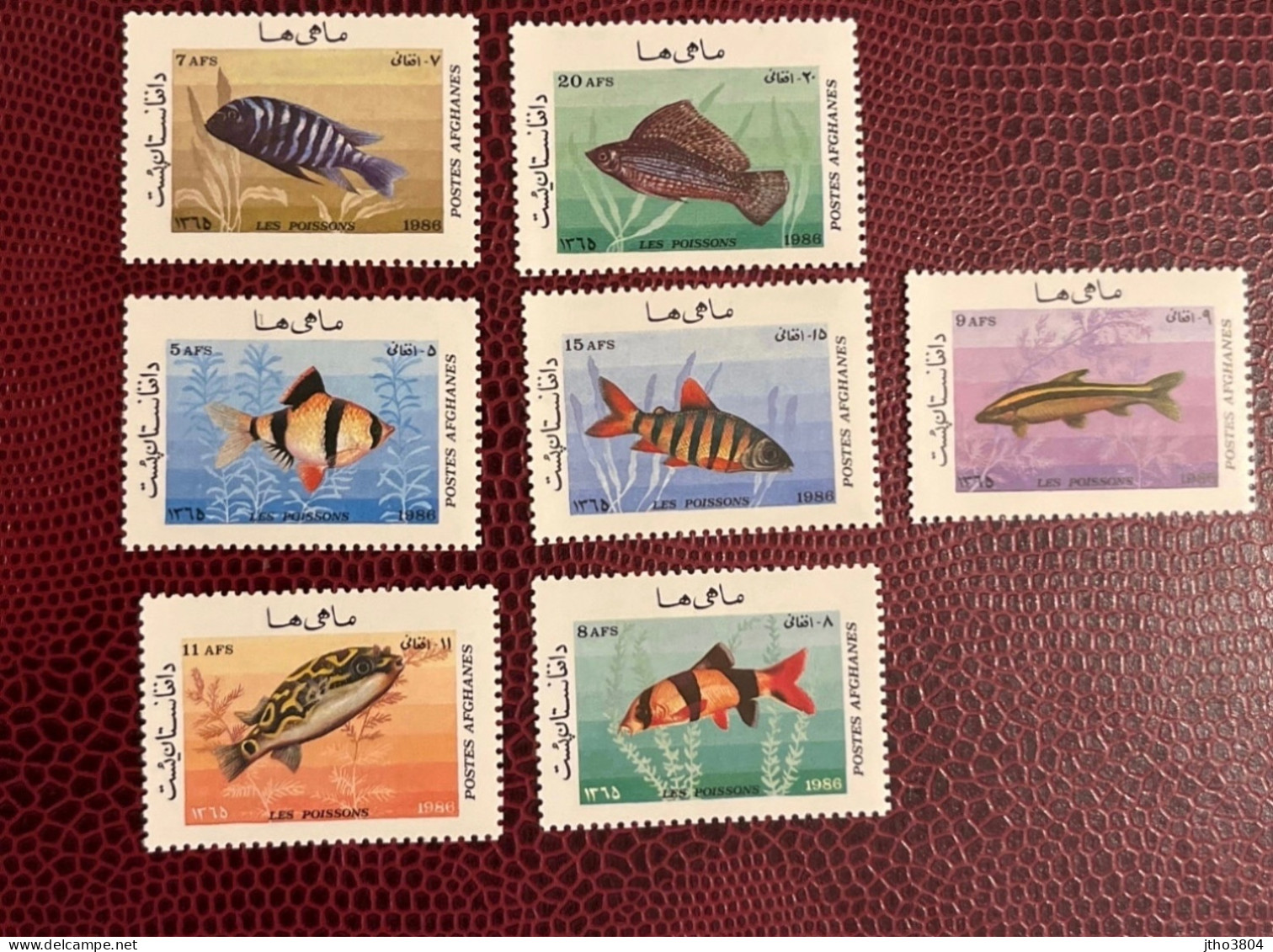 AFGHANISTAN 1986 7v Neuf MNH ** Mi 1494 1500 YT Pez Fish Peixe Fisch Pesce Poisson - Fishes