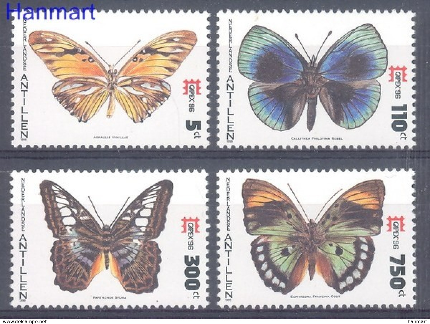 Netherlands Antilles 1996 Mi 866-869 MNH  (ZS2 DTA866-869) - Briefmarkenausstellungen