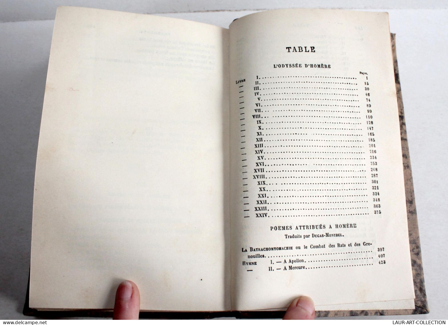 L'ODYSSEE D'HOMERE, TRADUCTION DACIER, NOUVELLE EDITION + PETITS POEMES, GARNIER / ANCIEN LIVRE XIXe SIECLE (2204.48) - 1801-1900