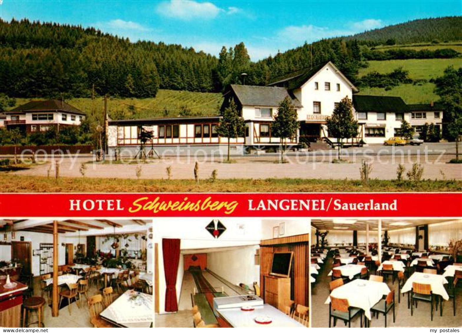 73666770 Langenei Hotel Pension Schweinsberg Gastraeume Bundeskegelbahn Langenei - Autres & Non Classés