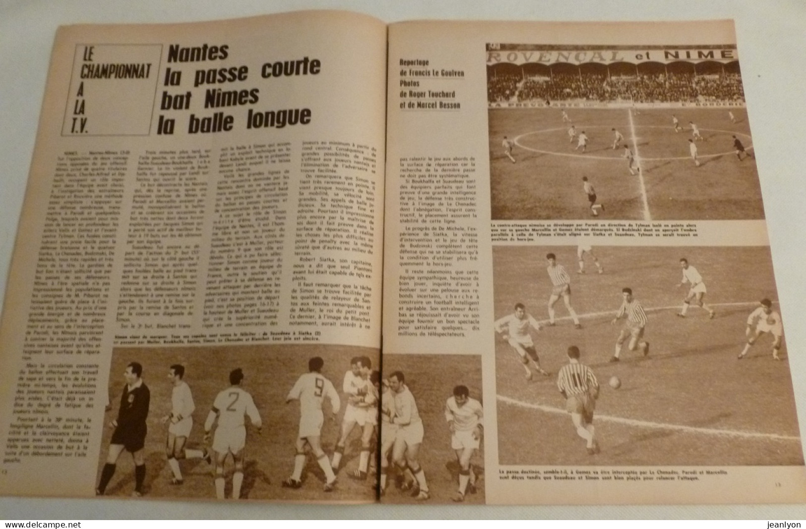 MIROIR SPRINT / Magazine Sport - CAMERA TELEVISION / FOOTBALL NANTES NIMES -  N° 977 / Février 1965 - Sport