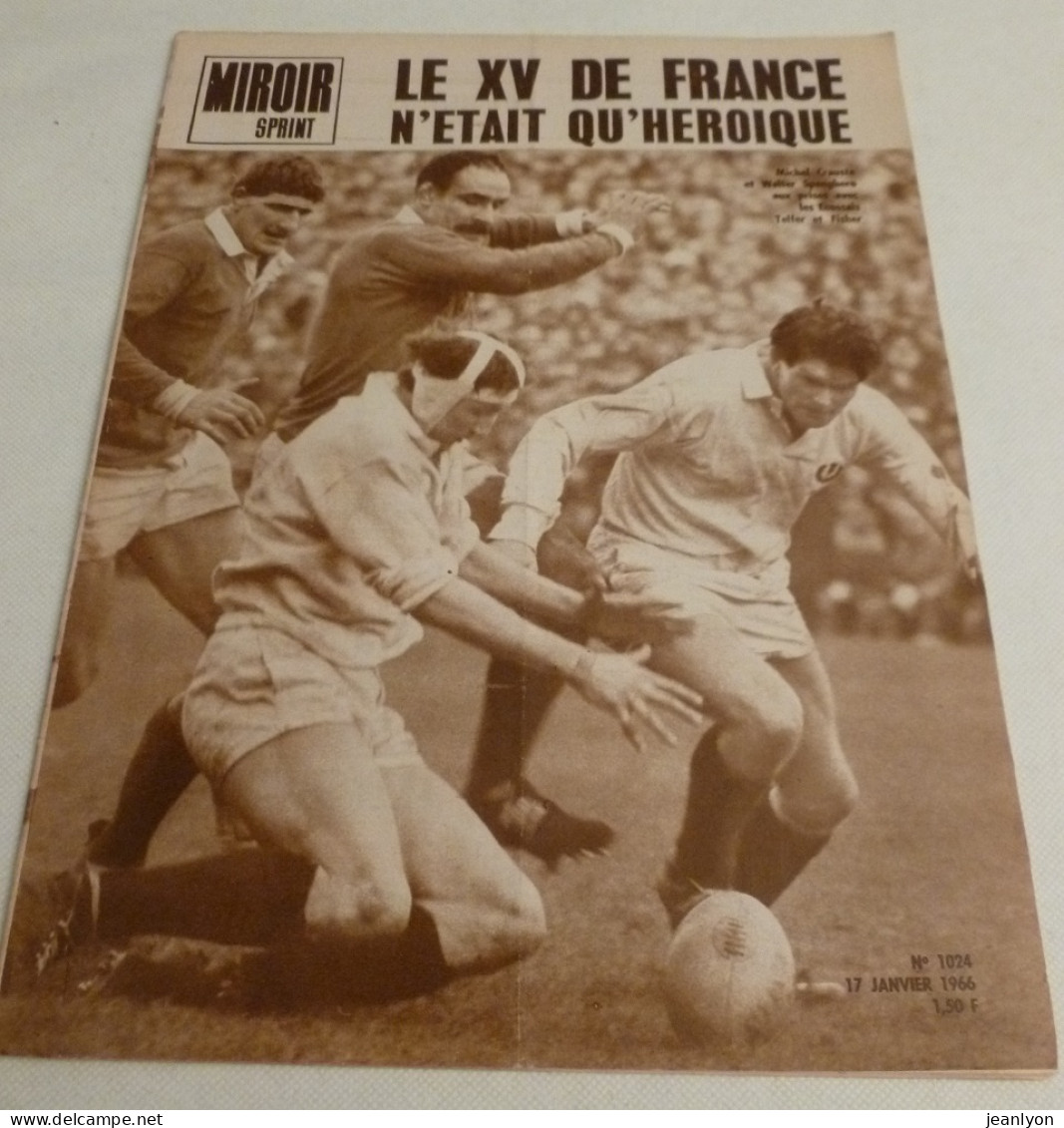 MIROIR SPRINT / Magazine Sport - RUGBY / XV France Vs Ecosse - FOOTBALL / Coupe : Mutzig Et Niort - N° 1024 Janvier 1966 - Deportes