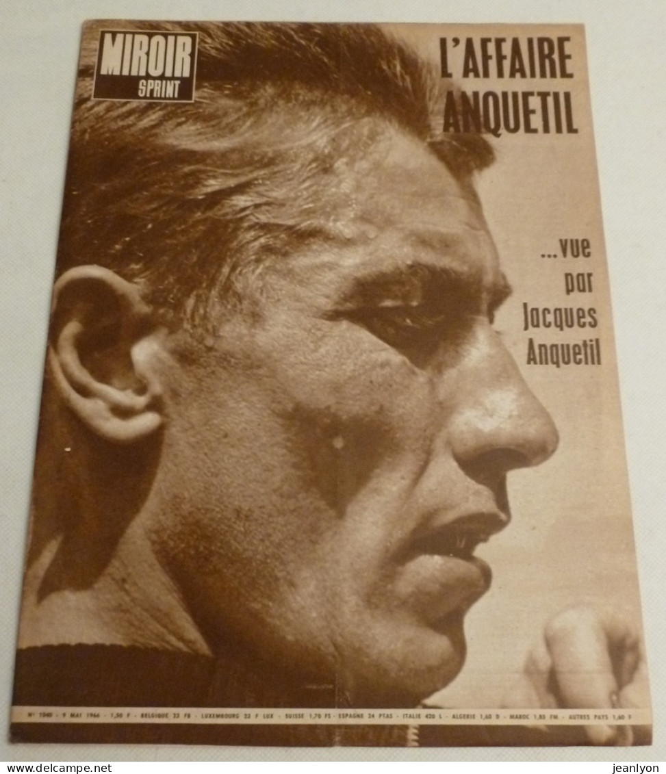 MIROIR SPRINT / Magazine Sport - CYCLISTE ANQUETIL - RUGBY / Agen Défendra Son Titre - N° 1040 Mai 1966 - Deportes