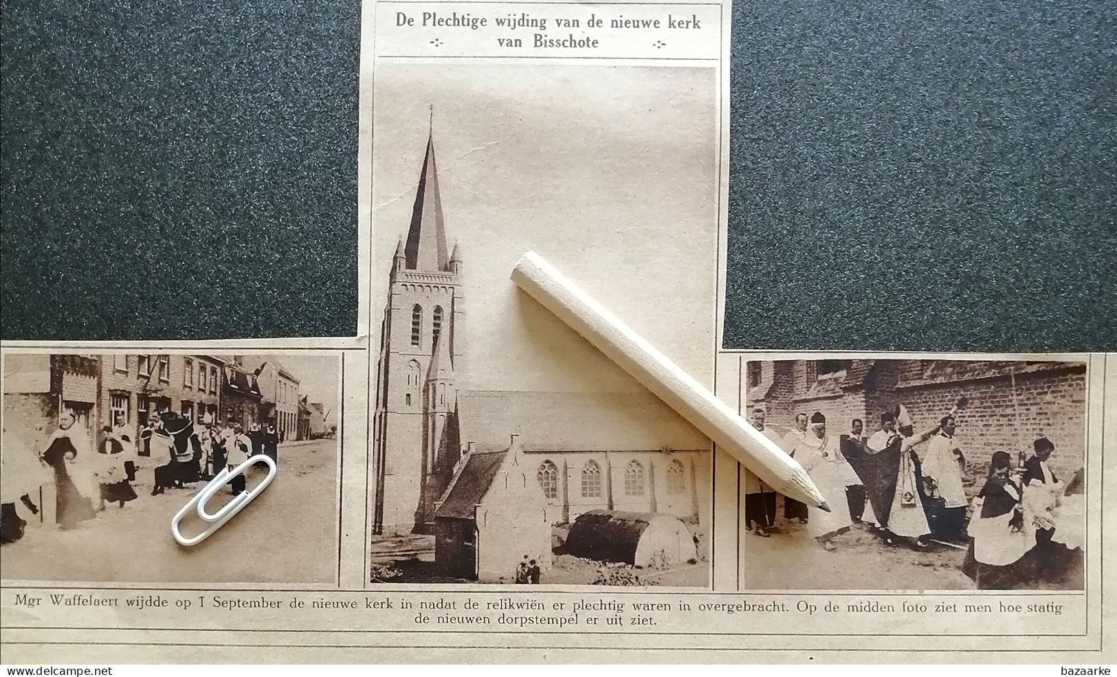 BIKSCHOTE 1924 / MGR. WAFFELAERT WIJDDE DE NIEUWE KERK TE BISSCHOTE / LANGEMARK-POELKAPELLE - Ohne Zuordnung