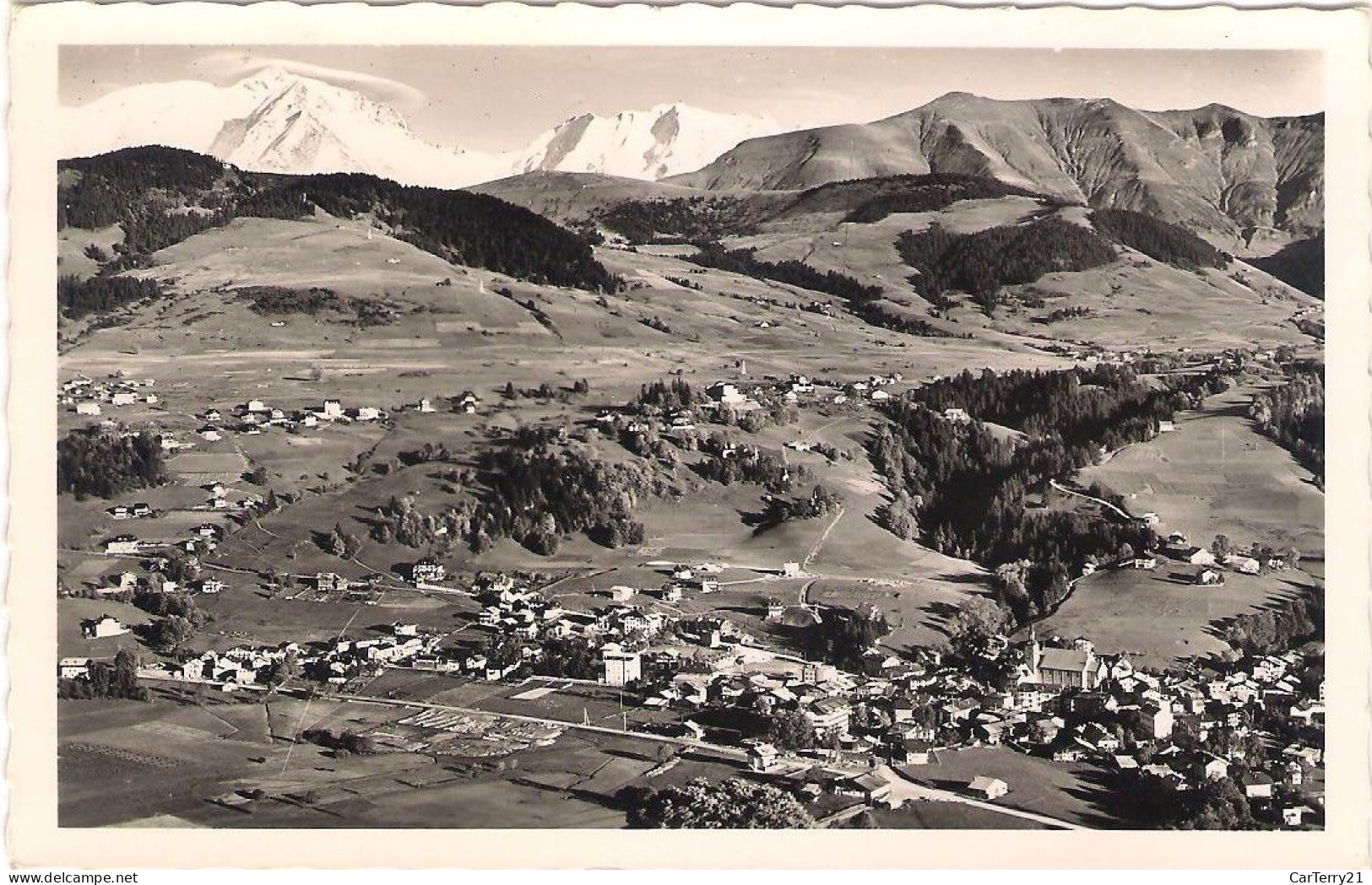 74. MEGEVE. MONT BLANC ET MONT JOLY. FLAMME POSTALE. 1958. - Megève