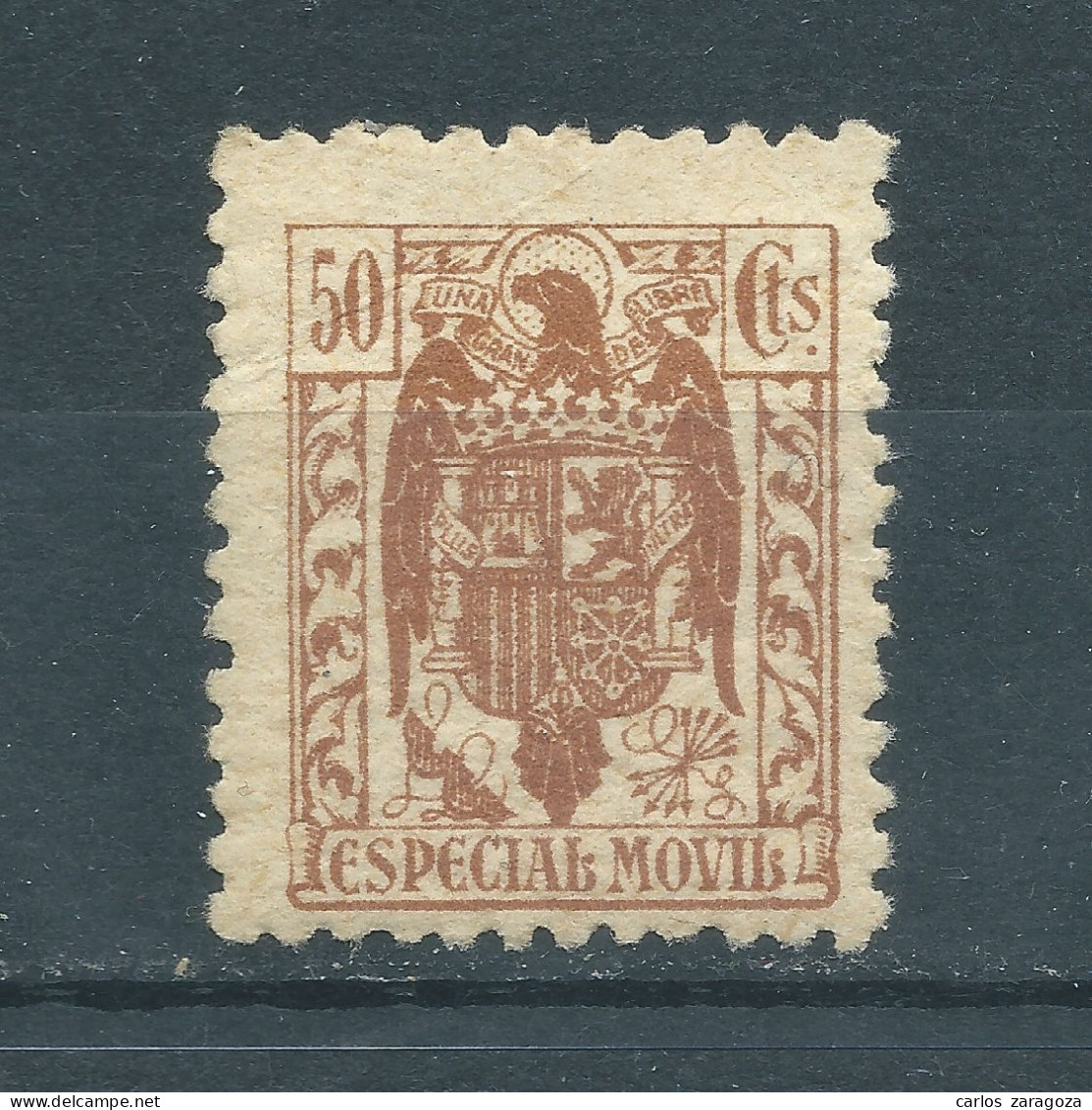 ESPAÑA 1939—TIMBRE ESPECIAL MOVIL 50 Céntimos. Sello Fiscal Nuevo ** MNH - Fiscaux