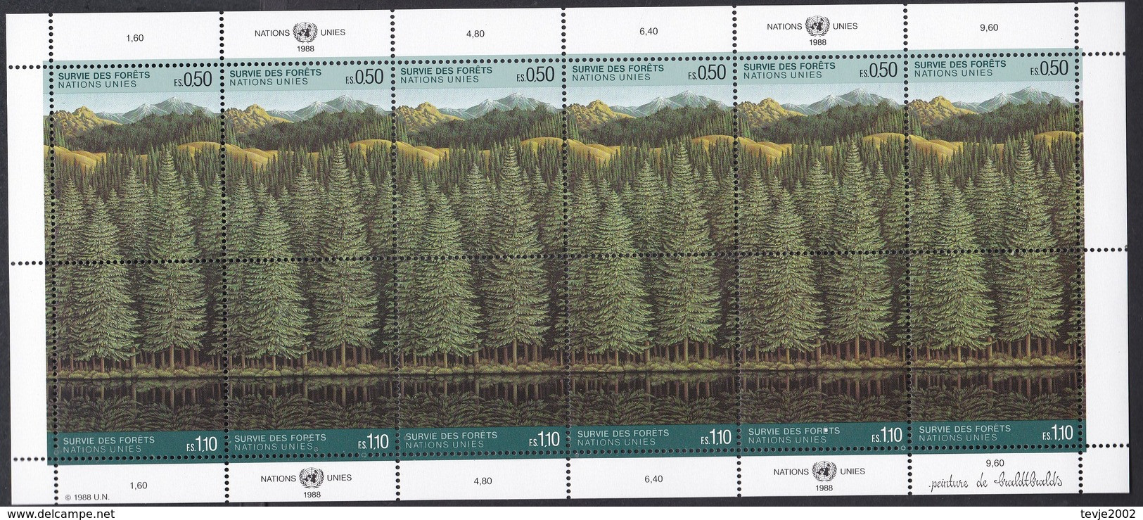 UN UNO Genf 1988 - Mi.Nr. 165 - 166 - Postfrisch MNH - Kleinbogen - Hojas Y Bloques