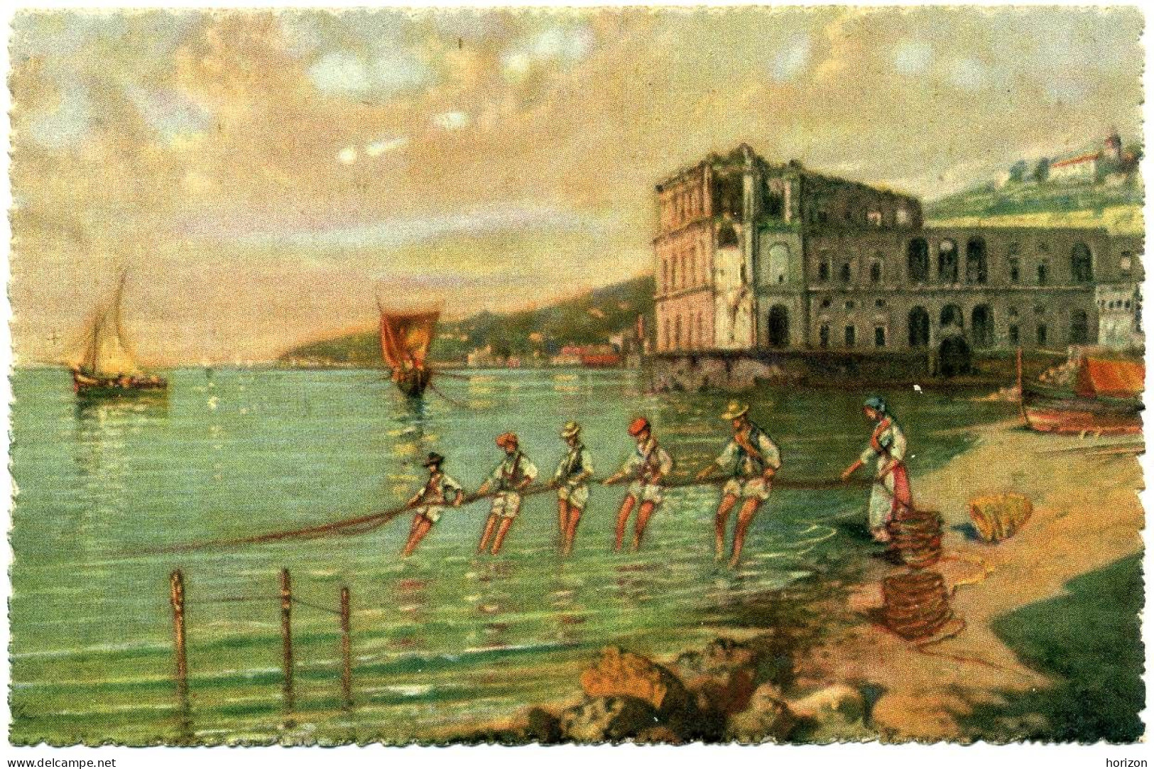 G.212  NAPOLI - Lotto Di 5 Vecchie Cartoline Illustrate G. Carelli - Napoli (Neapel)