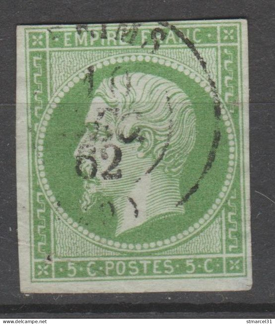 BE N°12 VERT JAUNE - 1853-1860 Napoléon III.