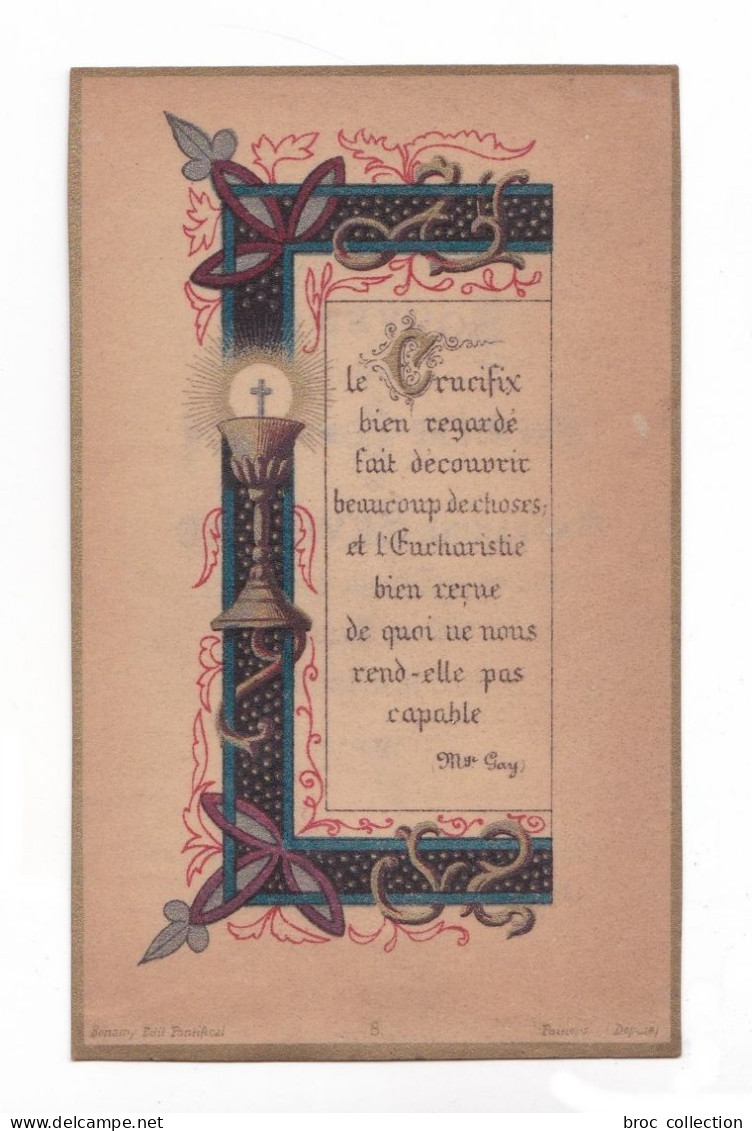 Salers, 1re Communion De Madeleine Sevestre, 1890, Chapelle Du Couvent De Notre-Dame, éd. Bonamy N° 8 - Devotieprenten