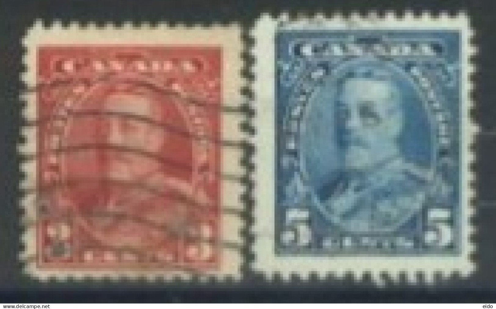 CANADA - 1935, KING GEORGE V STAMPS SET OF 2, USED. - Usati