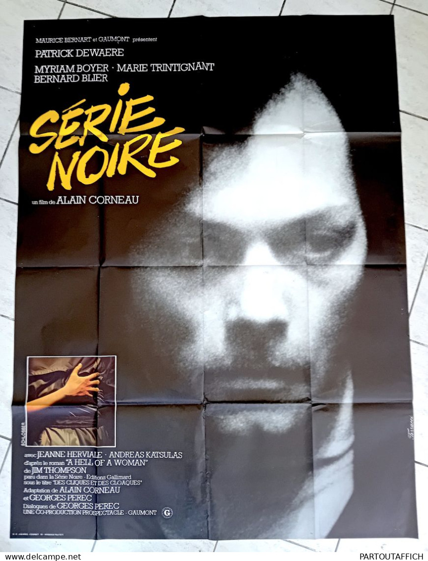 Affiche Ciné Orig SÉRIE NOIRE Patrick Dewaere Alain Corneau Illu Ferracci 1977 120X160 - Plakate & Poster