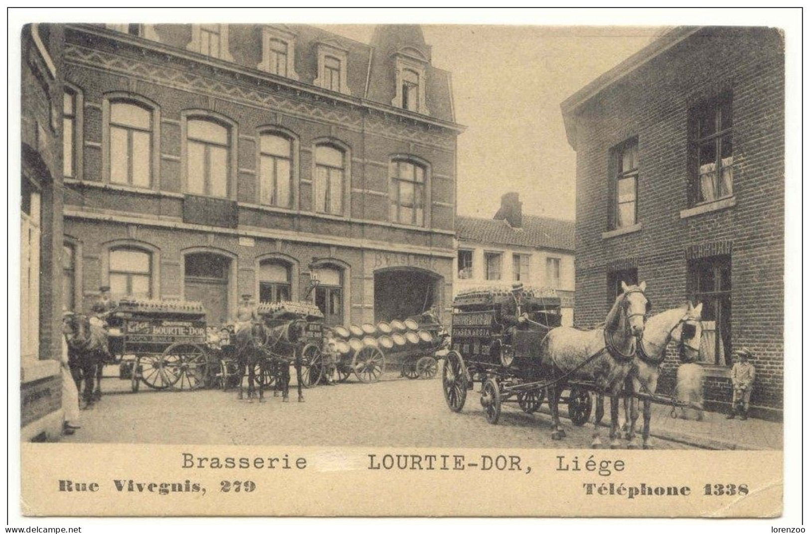 Brasserie LOURTIE-DOR Rue Vivegnis Liège (rare CPA En TBE) - Lüttich