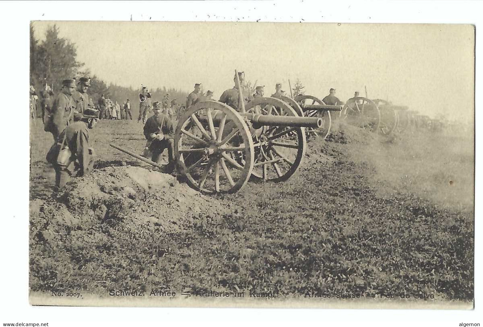 32471 - Armée Suisse Artillerie Im Kampt 1914 Feu Des Tirailleurs - Manöver