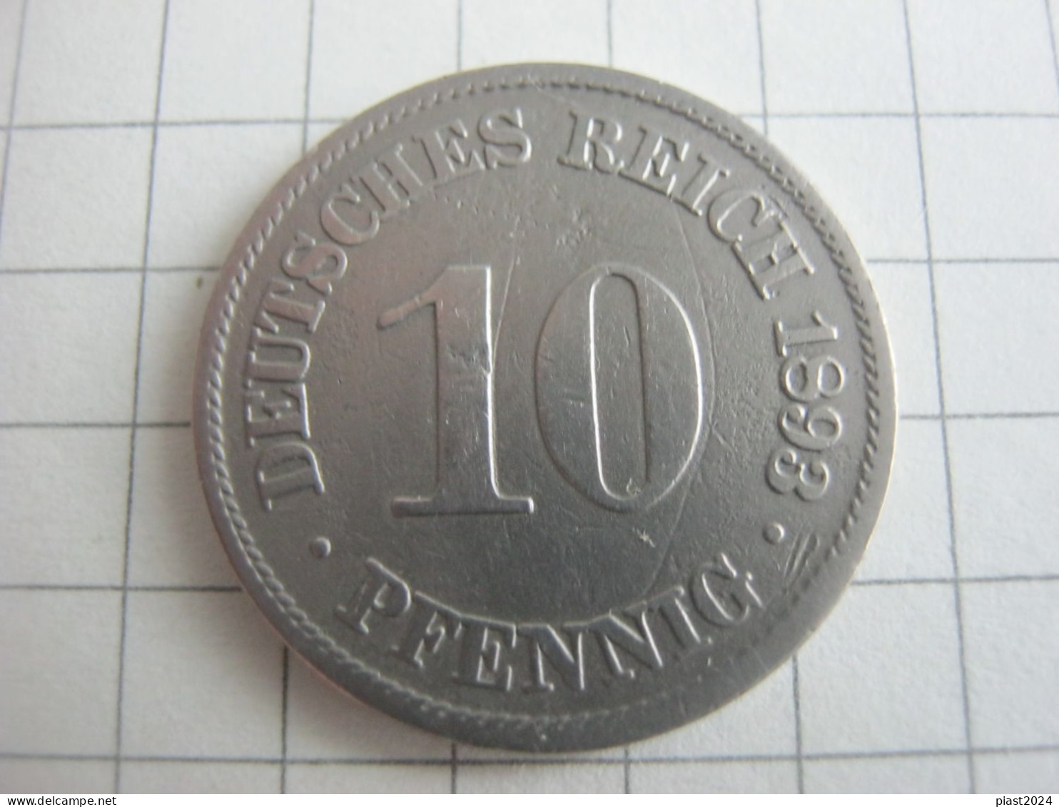 Germany 10 Pfennig 1893 A - 10 Pfennig
