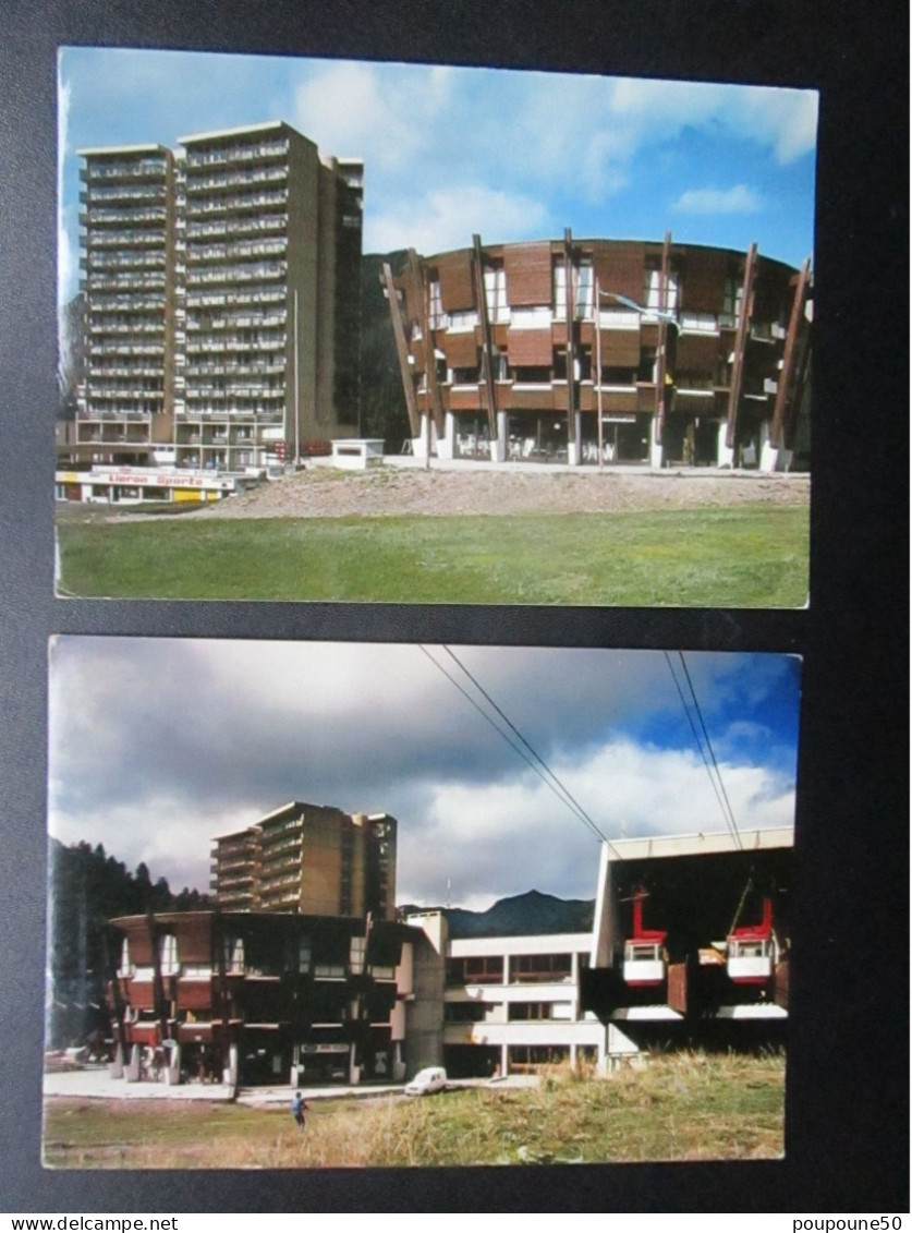 CP 15 Cantal SUPER LIORAN - LOT DE 2 CARTES POSTALE  - Le Rond Point Et La  Tour Sumène  1970 - Sonstige & Ohne Zuordnung