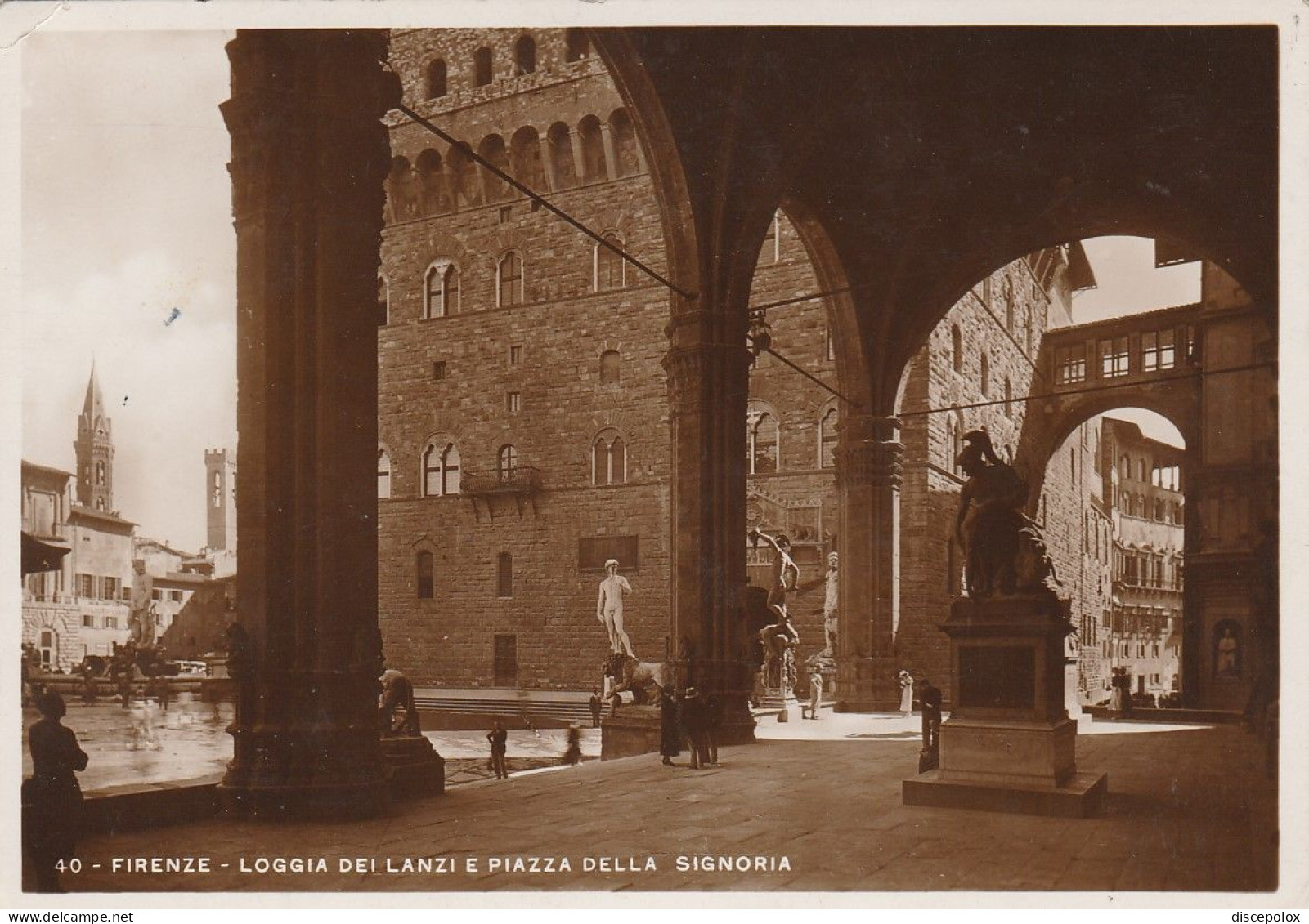 AD163 Firenze - Loggia Dei Lanzi E Piazza Della Signoria / Viaggiata 1940 - Firenze (Florence)