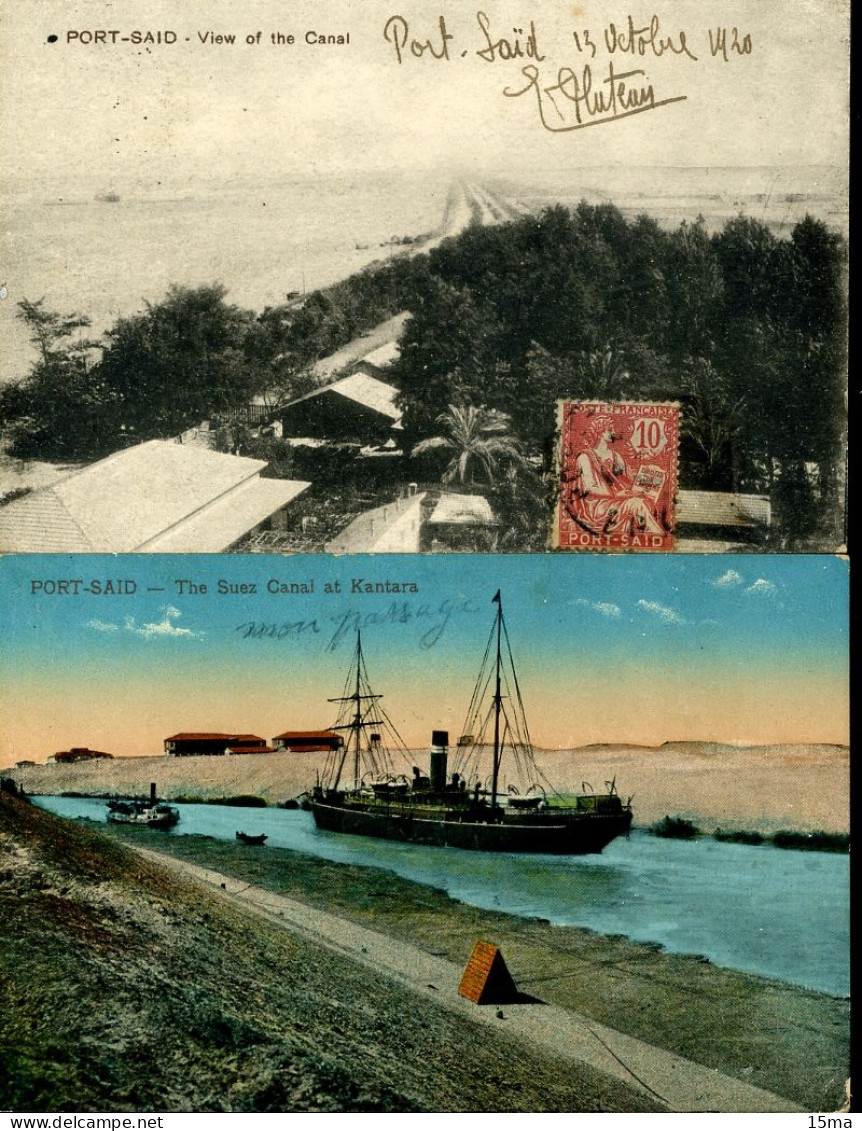 Port Said The Canal Lot De 5 Cartes Postales - Sues