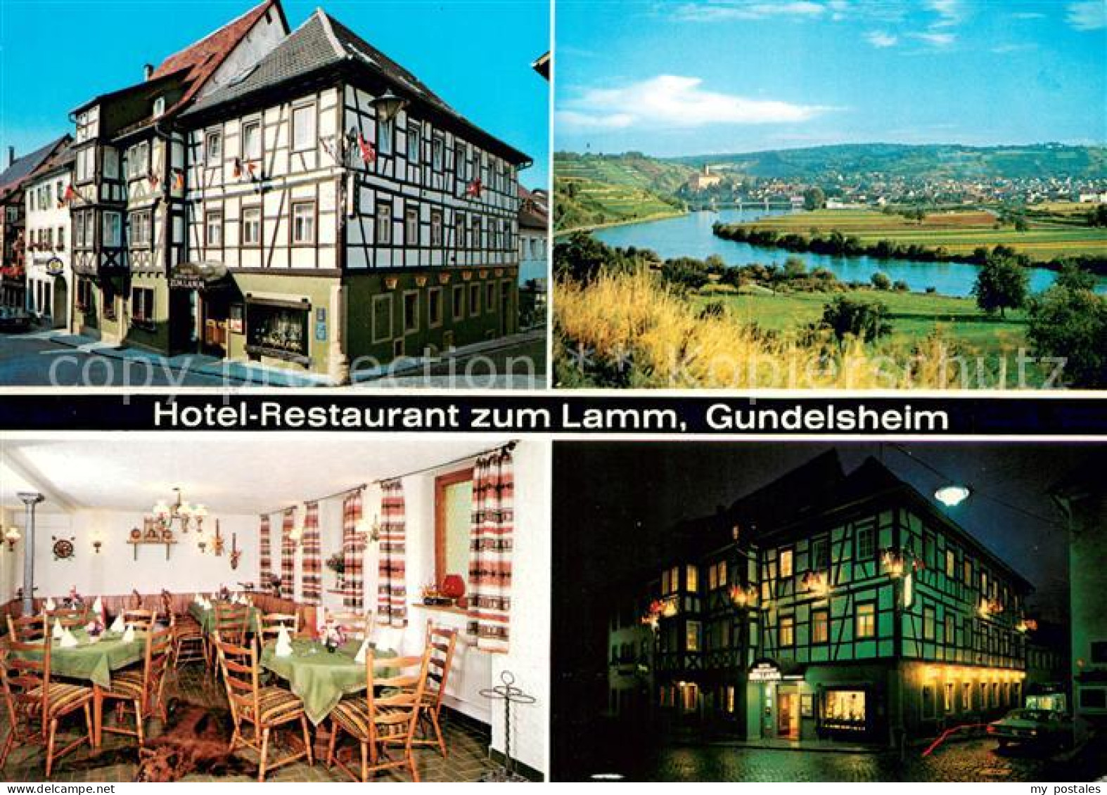 73664734 Gundelsheim Neckar Hotel Restaurant Zum Lamm Gaststube Panorama Gundels - Other & Unclassified
