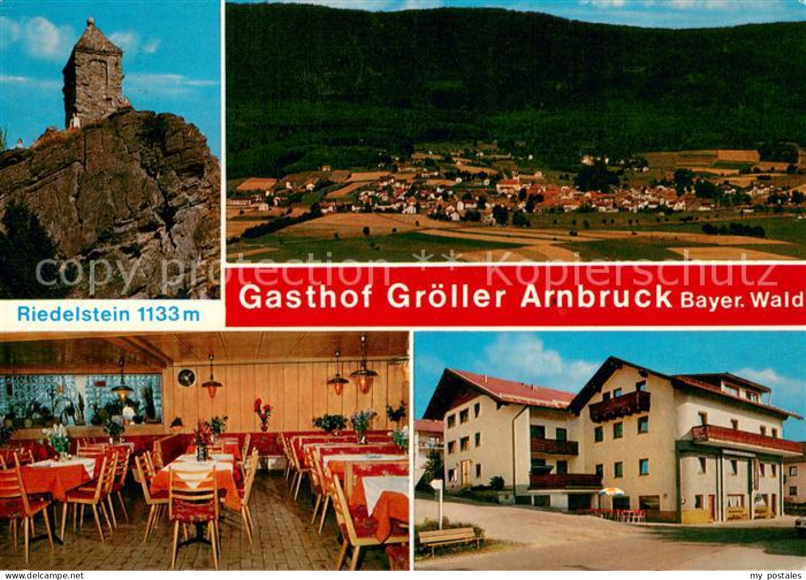 73664723 Arnbruck Riedelstein Panorama Gasthof Groeller Gaststube Arnbruck - Autres & Non Classés