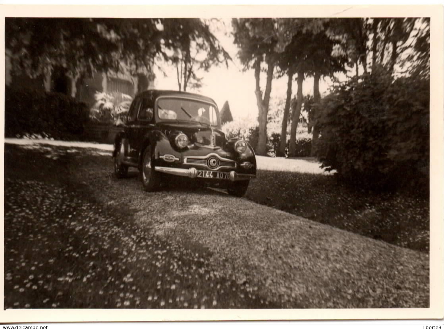 Automobile à Cussay 1949  Photo 6.5x9.5cm - Automobiles