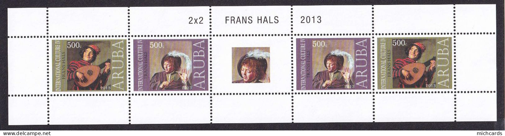 323 ARUBA 2013 - Y&T 711/12 X 2 En Feuille - Musique Luth Flute Tableau  - Neuf ** (MNH) Sans Charniere - Curacao, Netherlands Antilles, Aruba