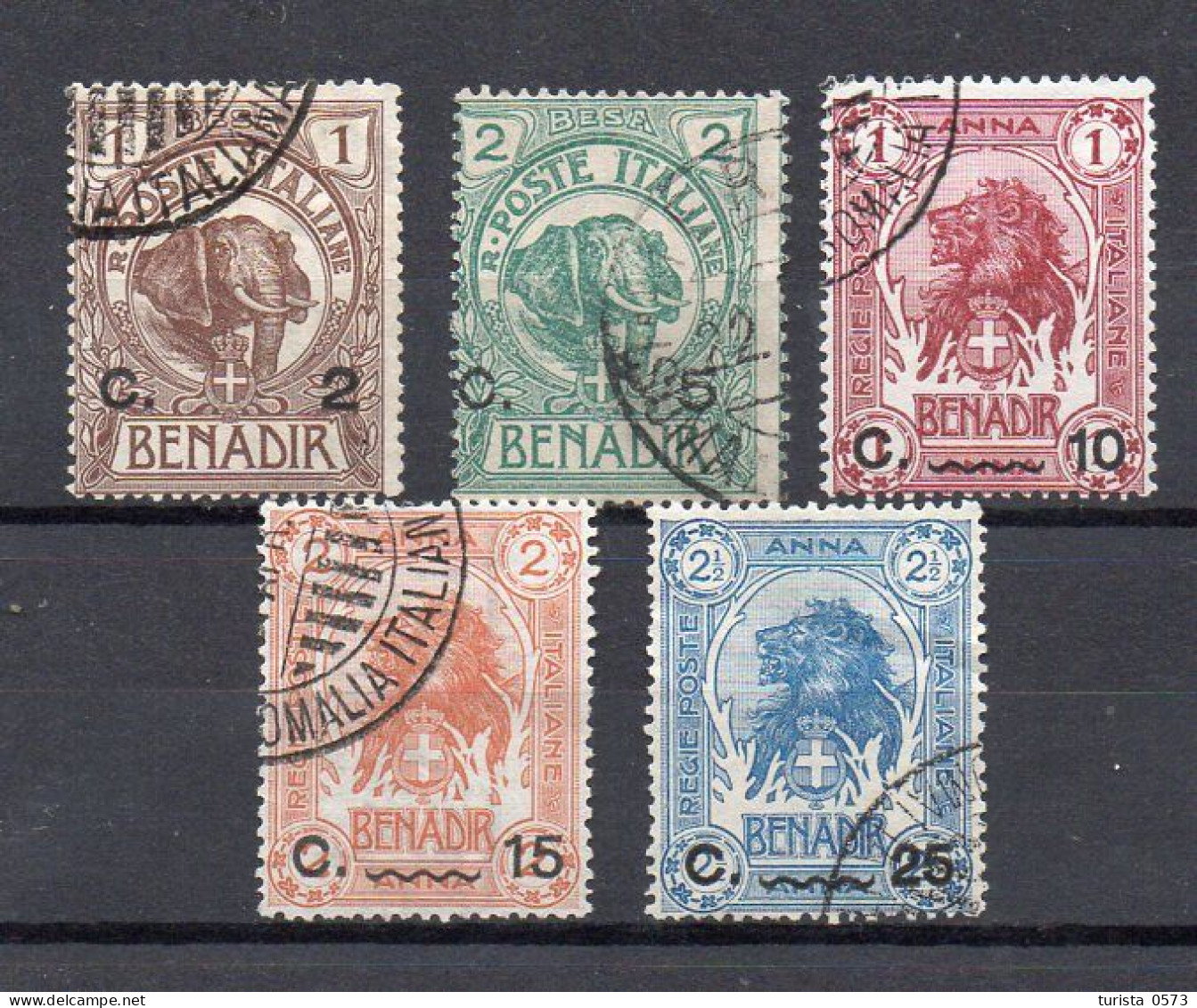 SOMALIA Italiana 1906 Leone E Elefante - Colecciones (sin álbumes)