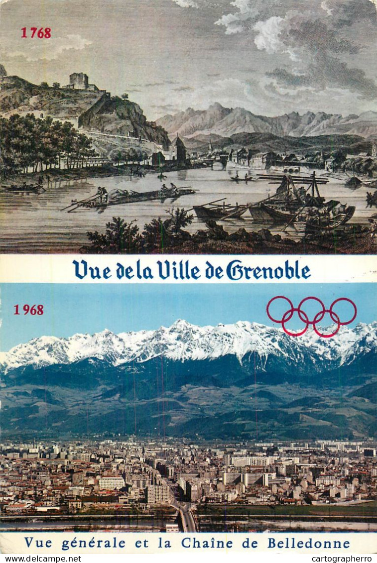 Navigation Sailing Vessels & Boats Themed Postcard Grenoble Chaine De Belledonne - Voiliers