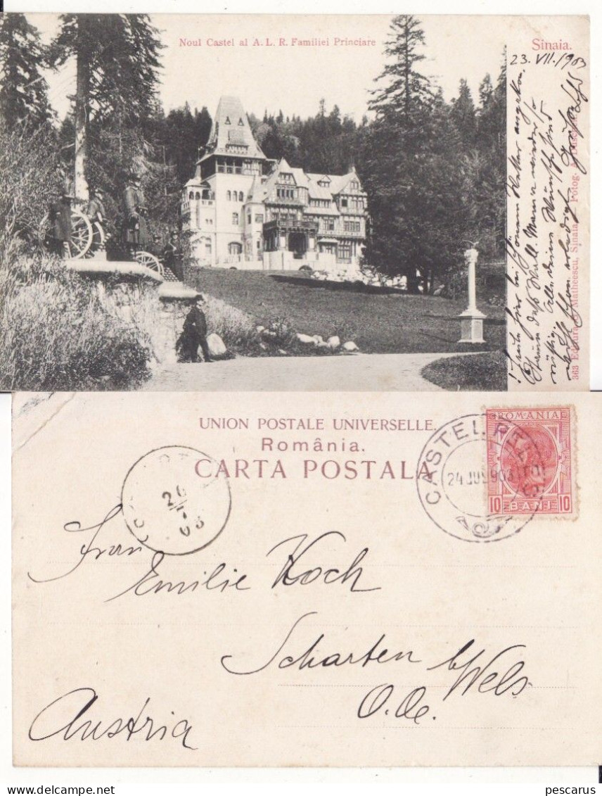 Romania ,Rumanien,Roumanie - Royalty; Royal Family,  Sinaia-stamp Castel Peles - Romania
