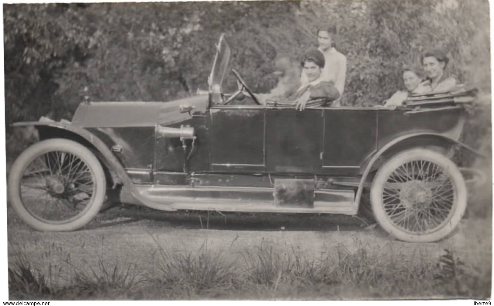 Automobile à FONTAINBLEAU 1915  Photo 7.5x12cm - Coches