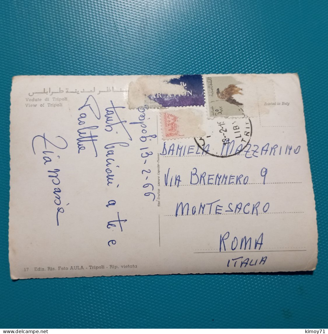 Cartolina Tripoli - Vedute. Viaggiata 1966 - Libya