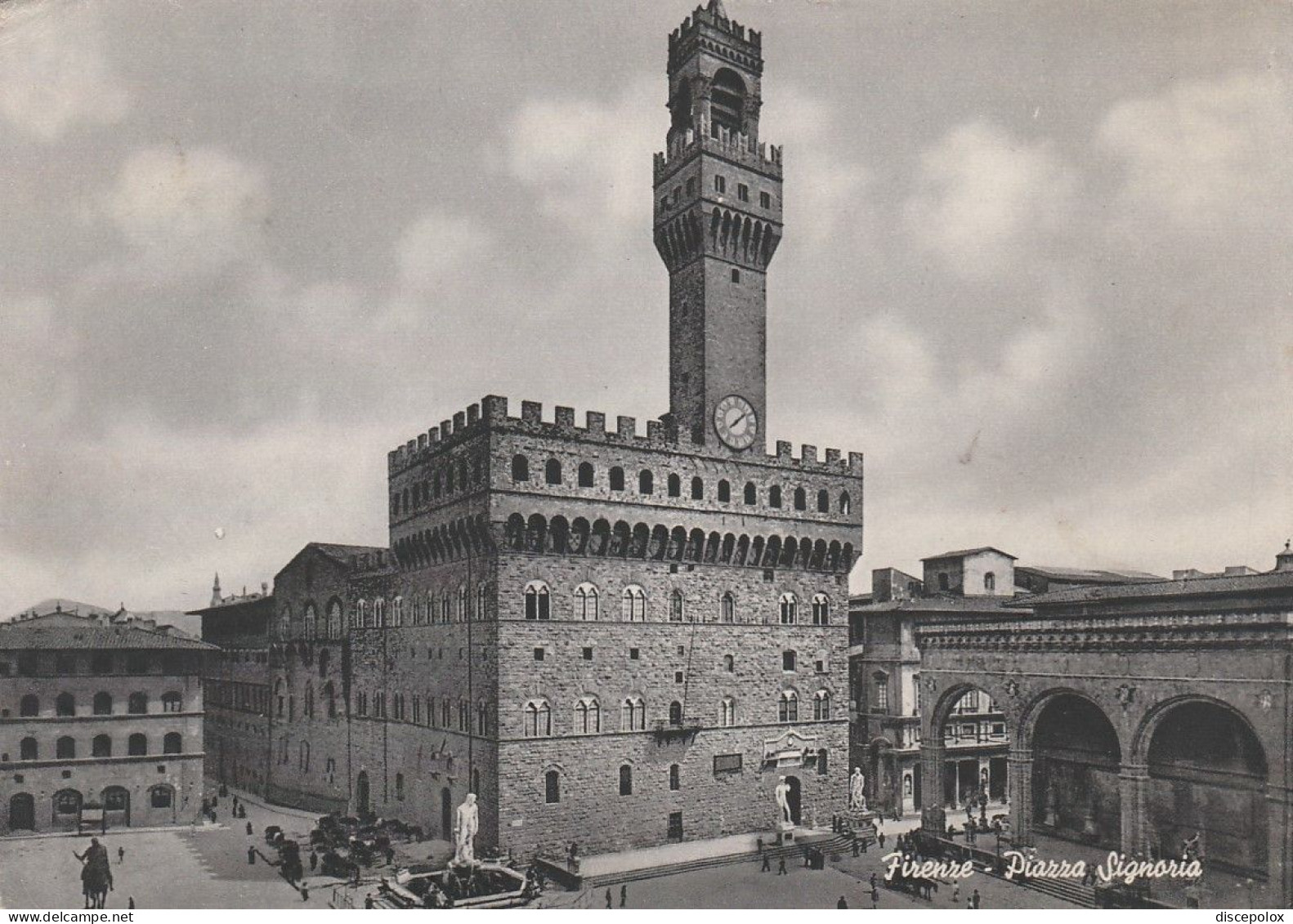 AD167 Firenze - Piazza Della Signoria E Palazzo Vecchio / Viaggiata 1955 - Firenze (Florence)