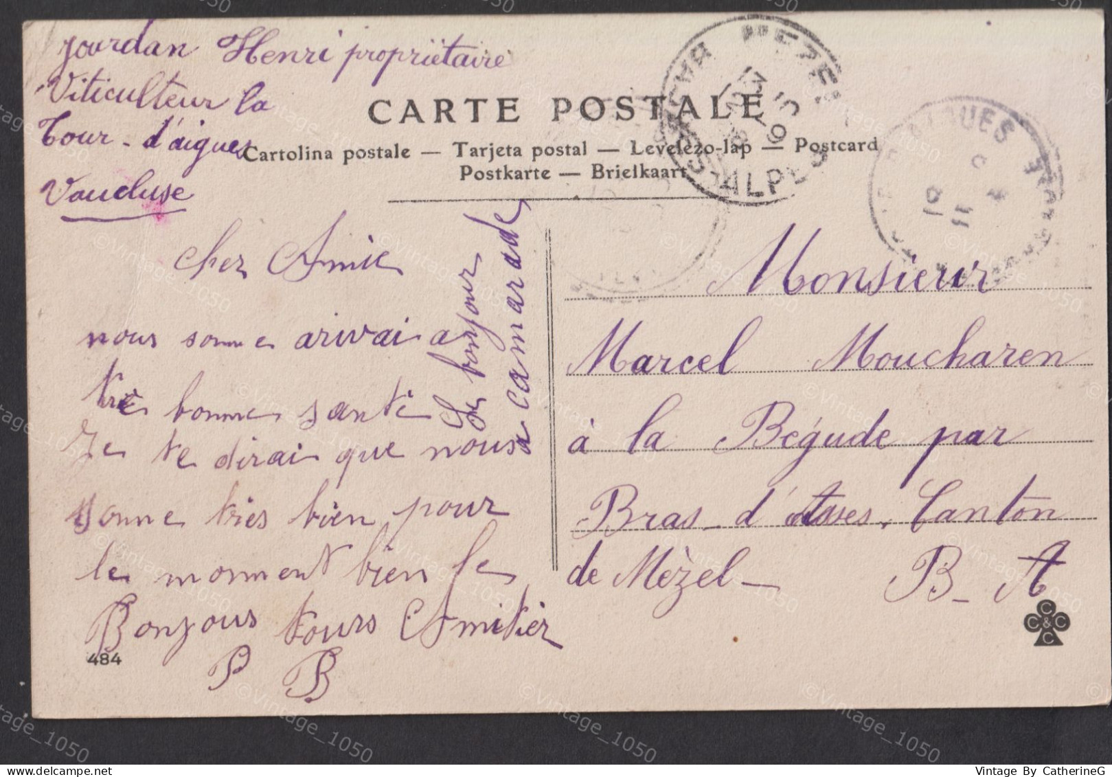 CPA MUGUET Porte-bonheur 1908 Carte  +/- 9x14cm #118030 - Andere & Zonder Classificatie