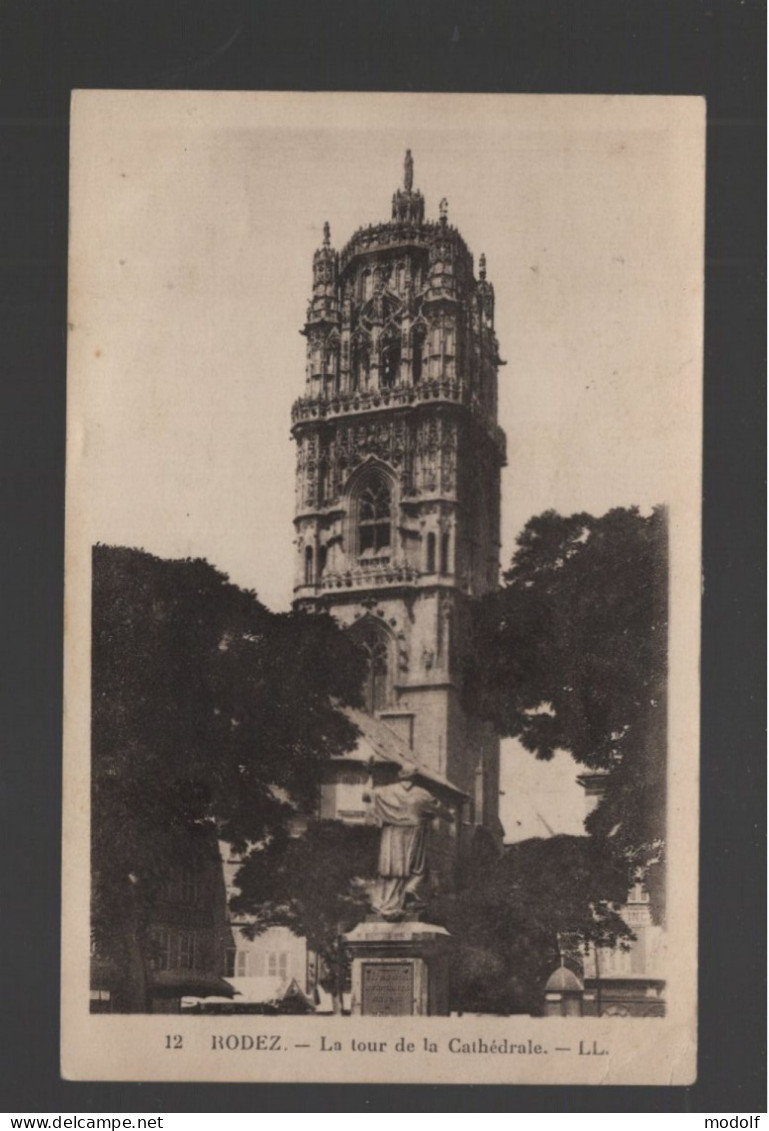 CPA - 12 - Rodez - La Tour De La Cathédrale - Circulée En 1937 - Rodez