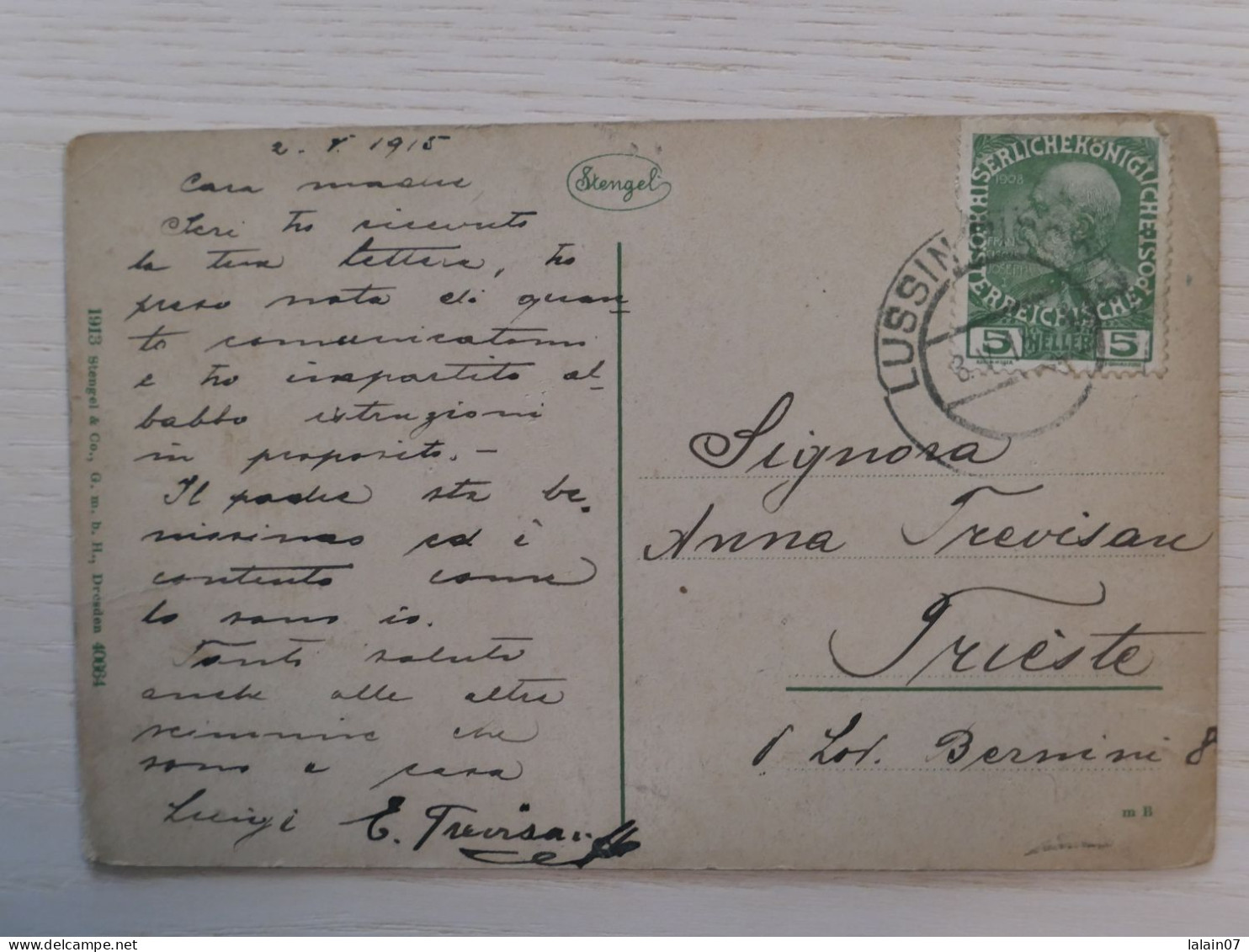 C. P. A. : CROATIA : Veli Lošinj : LUSSINGRANDE, Stamp Osterreich In 1915 - Croacia