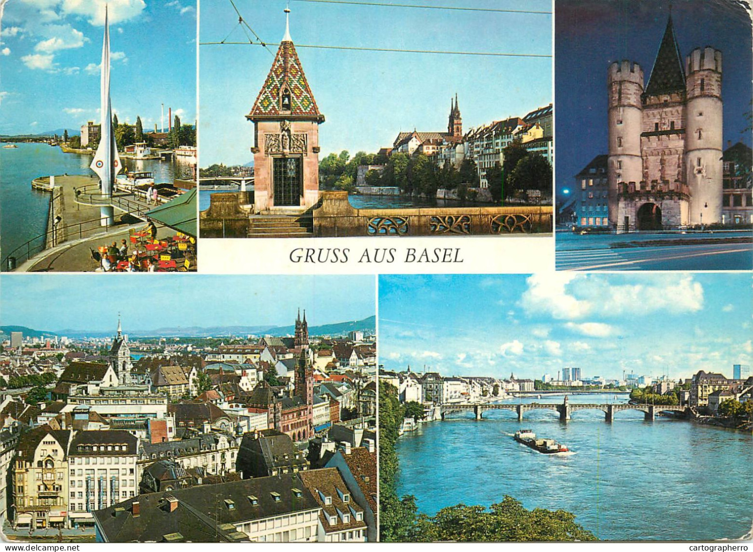 Navigation Sailing Vessels & Boats Themed Postcard Basel Citadel - Voiliers