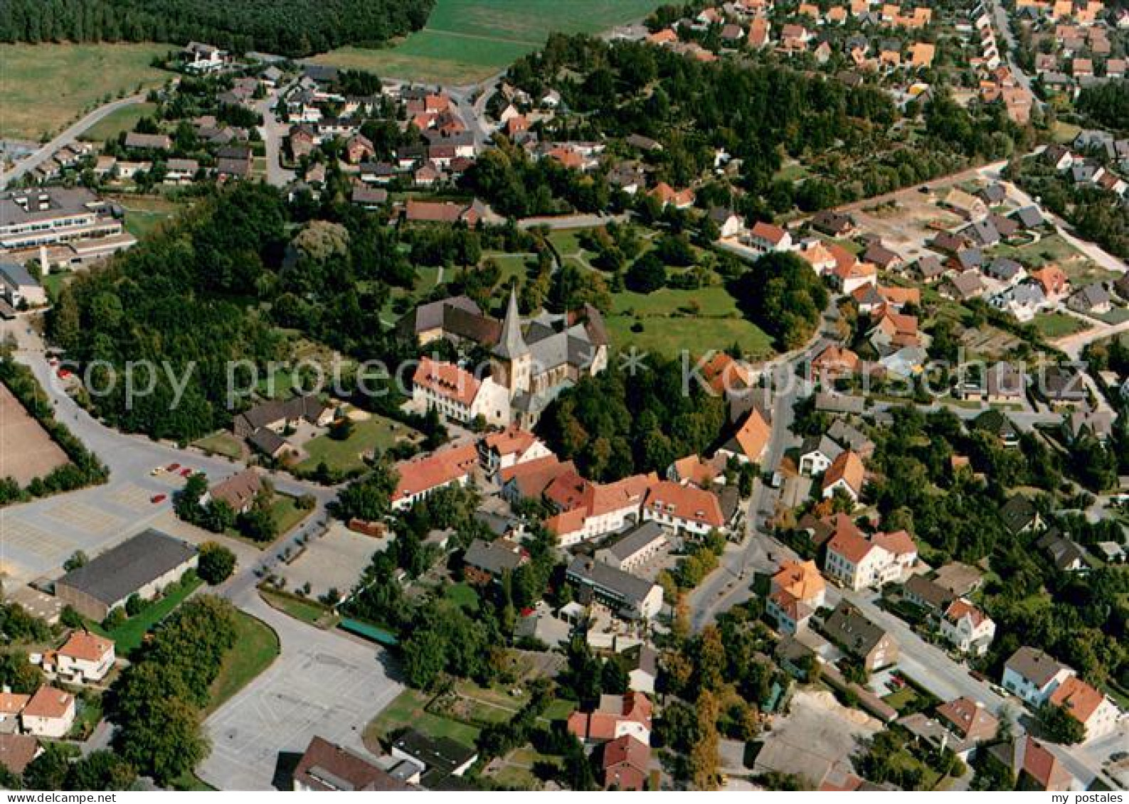 73663692 Herzebrock-Clarholz Fliegeraufnahme Pfarrkirche St. Christina Klosterge - Autres & Non Classés