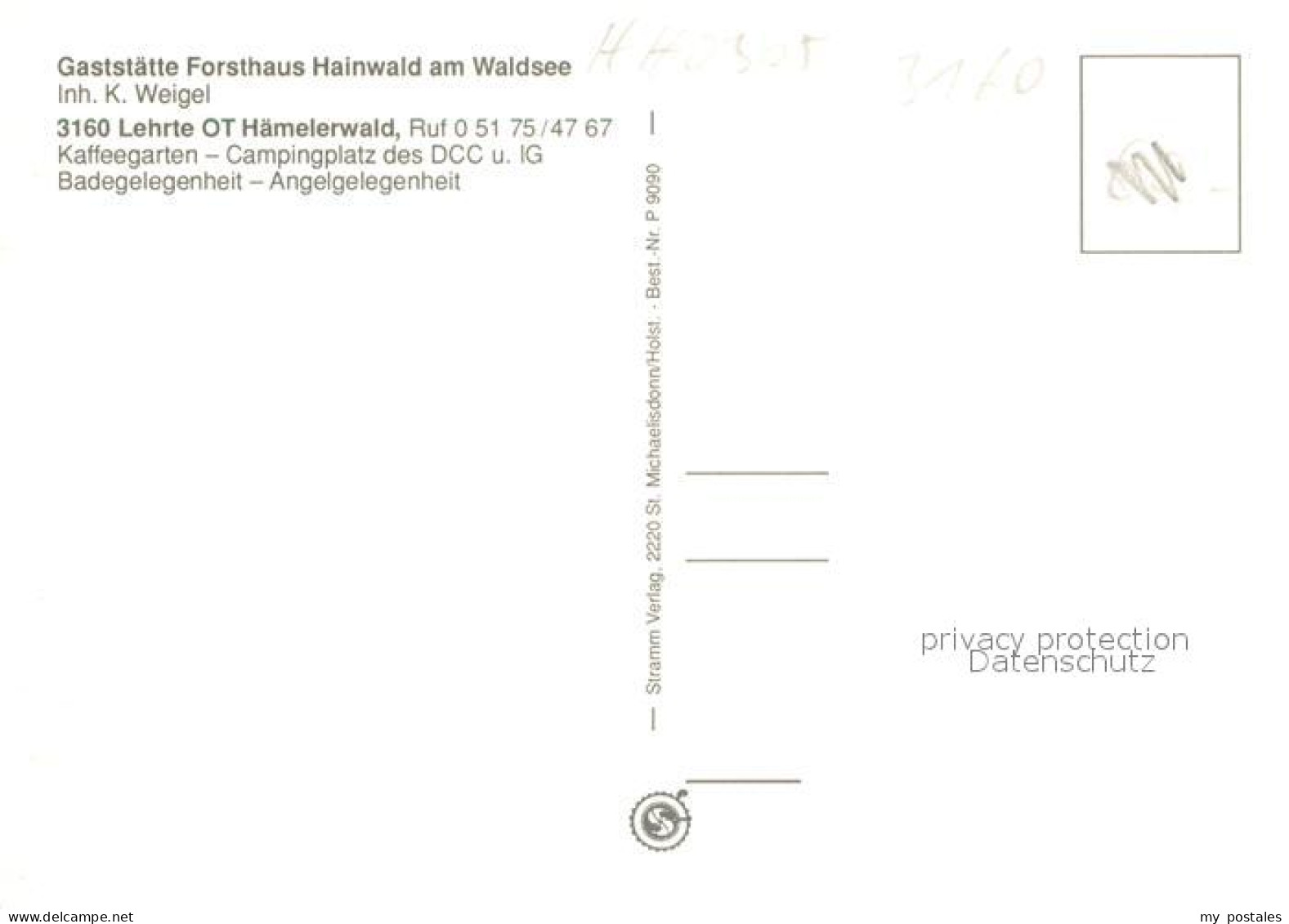 73663681 Lehrte Hannover Restaurant Forsthaus Hainwald Am Waldsee Lehrte Hannove - Lehrte