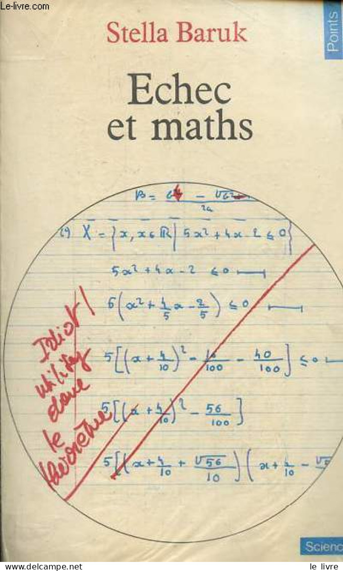 Echec Et Maths - Collection Points Sciences N°11. - Baruk Stella - 1977 - Sciences