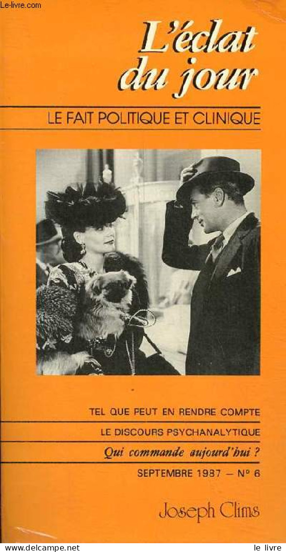 L'éclat Du Jour Le Fait Politique Et Clinique N°6 Septembre 1987 - Où Est Passé Le Commandant ? - Du Politique - Le Symb - Otras Revistas