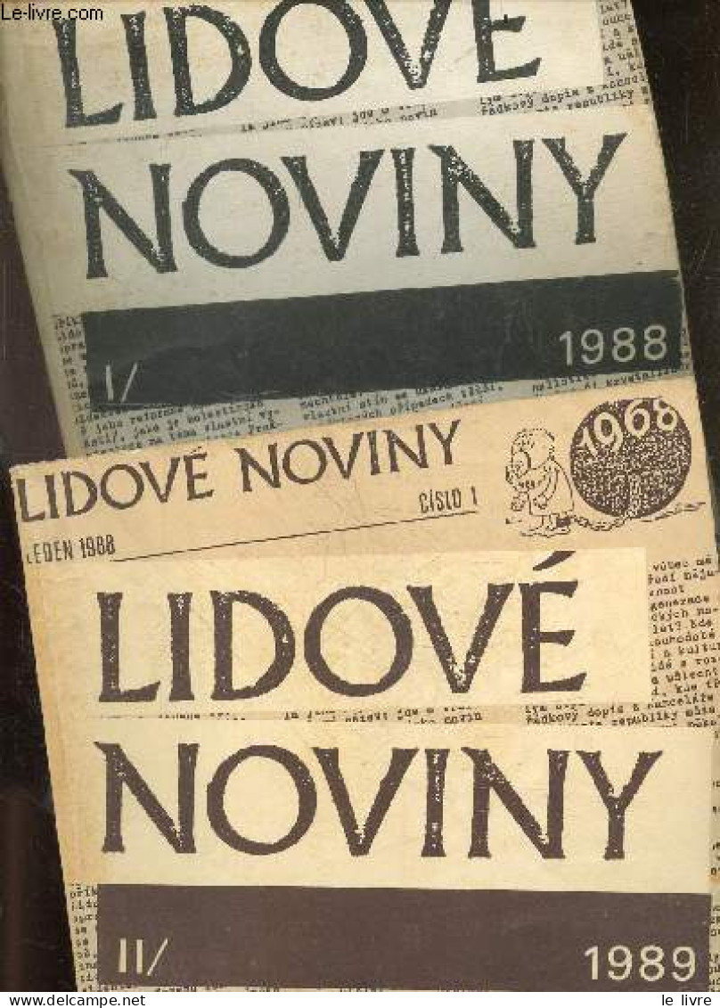 Lidove Noviny - 2 Volumes : I / 1988 + II / 1989 - HANAK JIRI - 1990 - Cultural