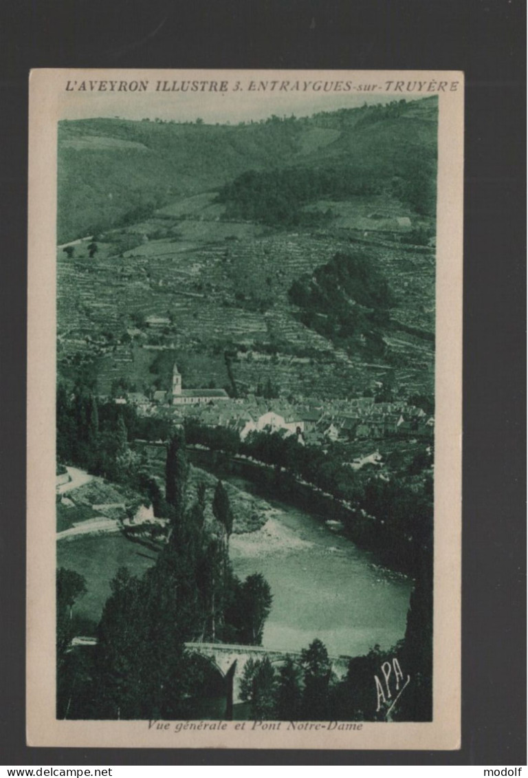 CPA - 12 - Entraygues-sur-Truyère - Vue Générale Et Pont Notre-Dame - Non Circulée - Autres & Non Classés