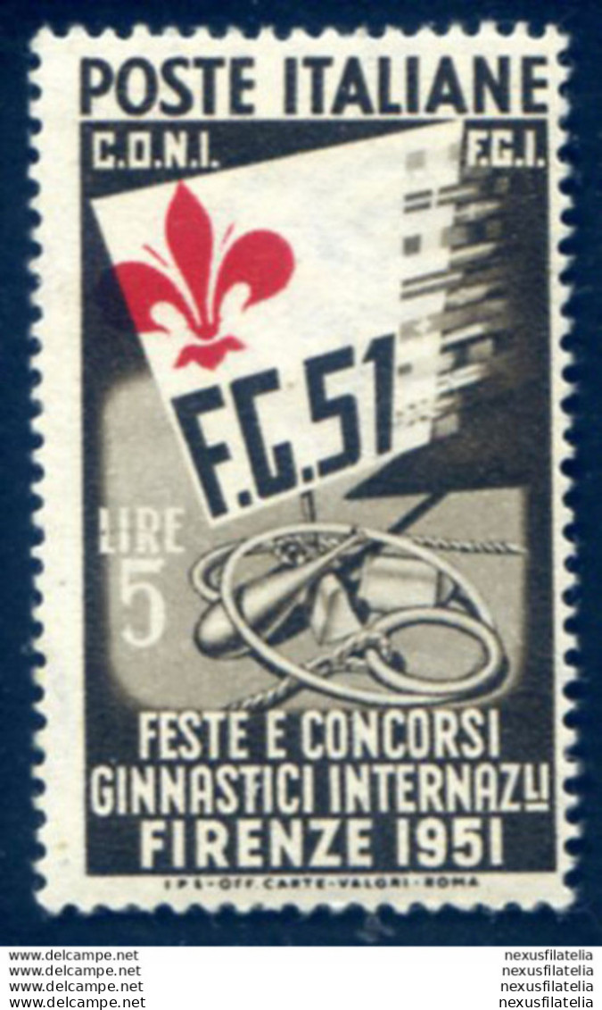 Ginnici 5 Lire 1951. Varietà. - Abarten Und Kuriositäten